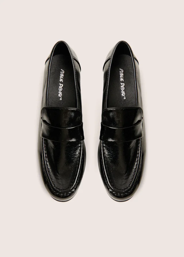 Public Desire Haboo Black Loafers