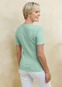 Cotton Traders Iced Mint Wrinkle Free Short Sleeve Scoop Neck Top - 16 Image 3