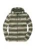 Cotton Traders Green Dusk Stripe Hooded Zip Through Coastal Top - M Image 4