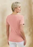 Cotton Traders Dusky Pink Wrinkle Free Short Sleeve Square Neck Top - 12 Image 3