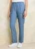 Cotton Traders Stonewash Straight Leg Lyocell Trousers - 12/L27 Image 1