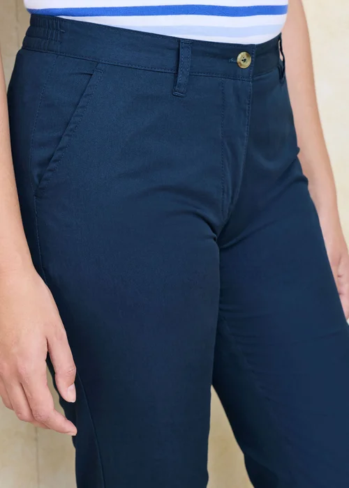 Cotton Traders Navy Everyday Straight Leg Trousers - 8/L29 Image 4