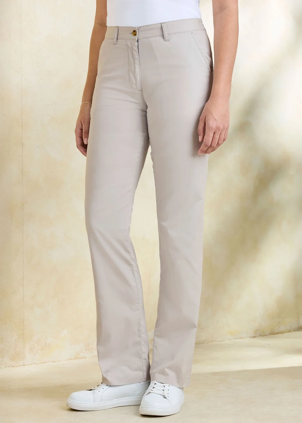 Cotton Traders Dove Grey Everyday Straight Leg Trousers - 24/L29 Image 2