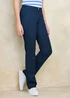 Cotton Traders Navy Everyday Straight Leg Trousers - 16/L27 Image 1