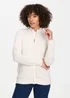 Cotton Traders Ivory Cotton Cable Zip Through Cardigan - S Image 2