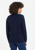Cotton Traders Ink Cotton Cable Zip Through Cardigan - L Image 2