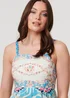 Izabel London Blue Border Print Wide Strap Midi Sun Dress - 8 Image 4