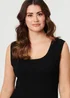 Izabel London Black Sleeveless Scoop Neck Shirred Midi Dress - 8 Image 4