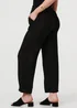 Izabel London Black High Waist Wide Ankle Length Trousers - 14 Image 4