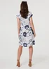 Izabel London White Floral Cap Sleeve Shift Short Dress - 16 Image 3
