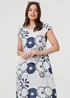 Izabel London White Floral Cap Sleeve Shift Short Dress - 16 Image 2