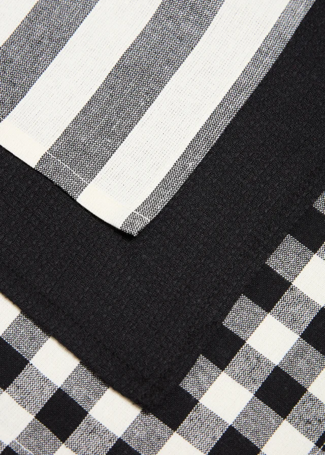 3 Pack Check/Striped Tea Towels