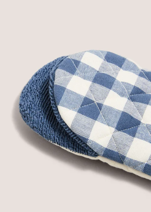 Blue Checked & Striped Pot Grabbers Image 2