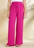 Cotton Traders Pull On Fuchsia Drawcord Trousers - 18 Image 2