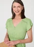Izabel London Khaki Button Front Maxi Dress with Pockets - 16 Image 4