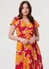 Izabel London Pink Floral Cap Sleeve Relaxed Maxi Dress - 18 Image 2