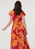 Izabel London Pink Floral Cap Sleeve Relaxed Maxi Dress - 18 Image 3