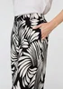 Izabel London Black Abstract Print High Waist Wide Trousers - 16 Image 4
