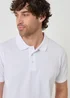 Threadbare White Textured Cotton Polo Shirt - XL Image 4