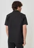 Threadbare Black Beach Embroidered Cotton Short Sleeve Shirt - M Image 2