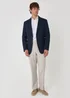 Threadbare Navy Regular Fit Cotton Blazer - 2XL Image 3