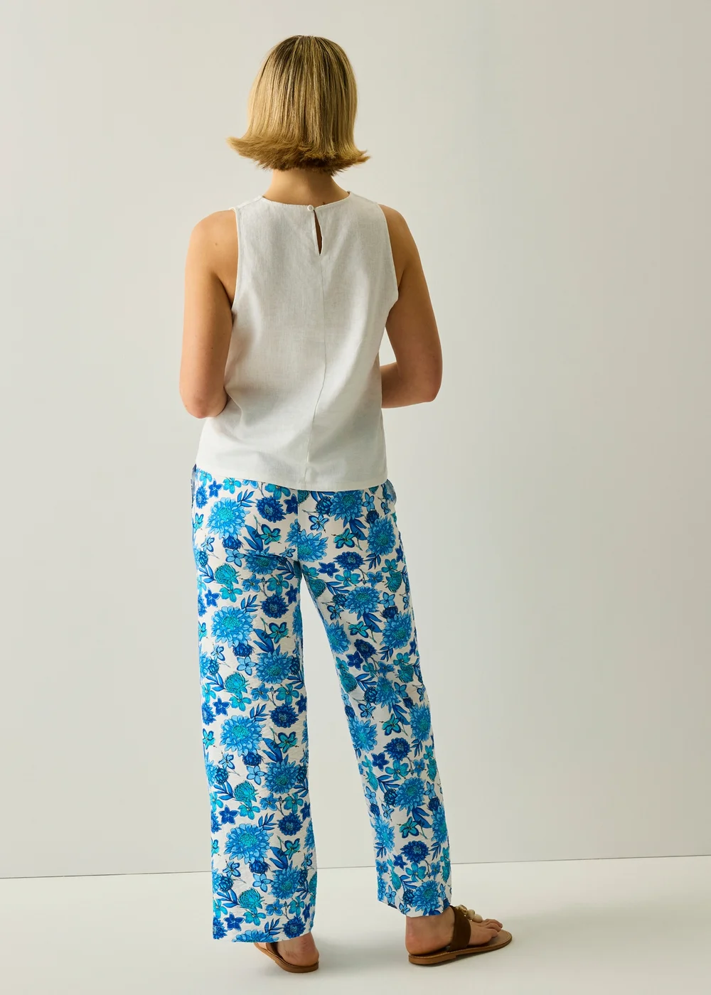 Regatta Life Sonic Blue Dahlia Floral Talamanca Breathable Trousers - 8 Image 2