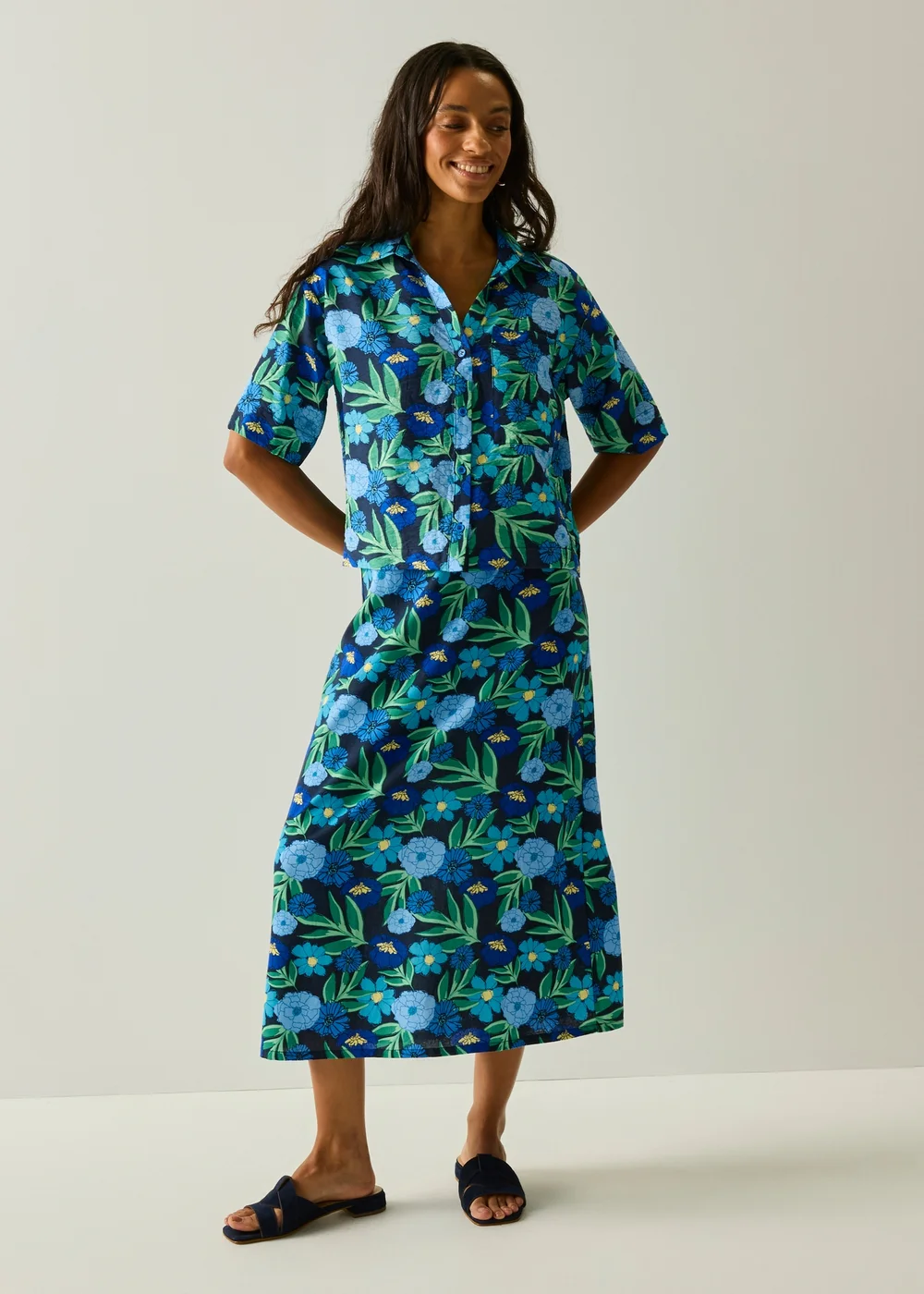 Regatta Sonic Blue Botanical Daisy Lanikai Lightweight Shirt - 14 Image 3