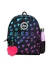 Hype Kids Black Patterned Hearts Adjustable Straps School Backpack - One Size Image 4