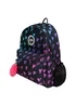 Hype Kids Black Patterned Hearts Adjustable Straps School Backpack - One Size Image 3