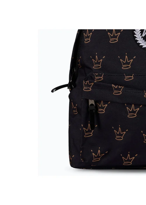 Hype Kids Black King Crown Pattern Backpack - One Size Image 3