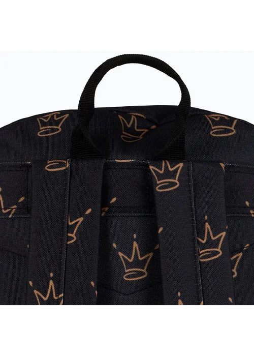 Hype Kids Black King Crown Pattern Backpack - One Size Image 4