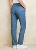 Cotton Traders Stonewash Straight Leg Lyocell Trousers - 12/L29 Image 3