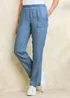 Cotton Traders Stonewash Straight Leg Lyocell Trousers - 12/L29 Image 1