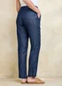 Cotton Traders Indigo Straight Leg Lyocell Trousers - 18/L29 Image 3