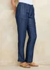 Cotton Traders Indigo Straight Leg Lyocell Trousers - 18/L29 Image 2