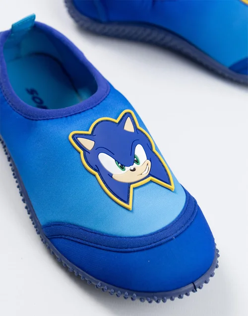 Vanilla Underground Sonic the Hedgehog Boys Blue Character Aqua Shoes (10-3 UK Child) - 12 Infants Image 2