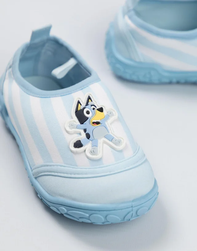 Vanilla Underground Bluey Unisex Kids Blue Stripy Aqua Shoes (6-12 UK Child)