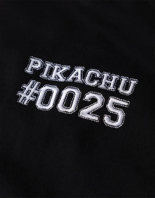 Vanilla Underground Pokemon Boys Black Pikachu Varsity Jacket (4-12 Years) - 11-12 Yrs Image 5