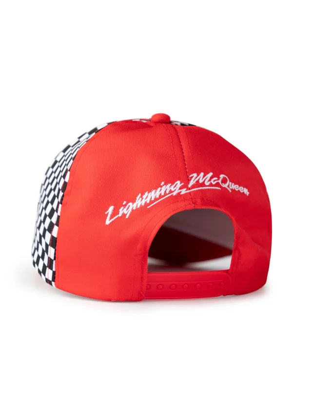 Vanilla Underground Disney Cars Boys Red Lightning Mcqueen Adjustable Curved Peak Cap (One Size)