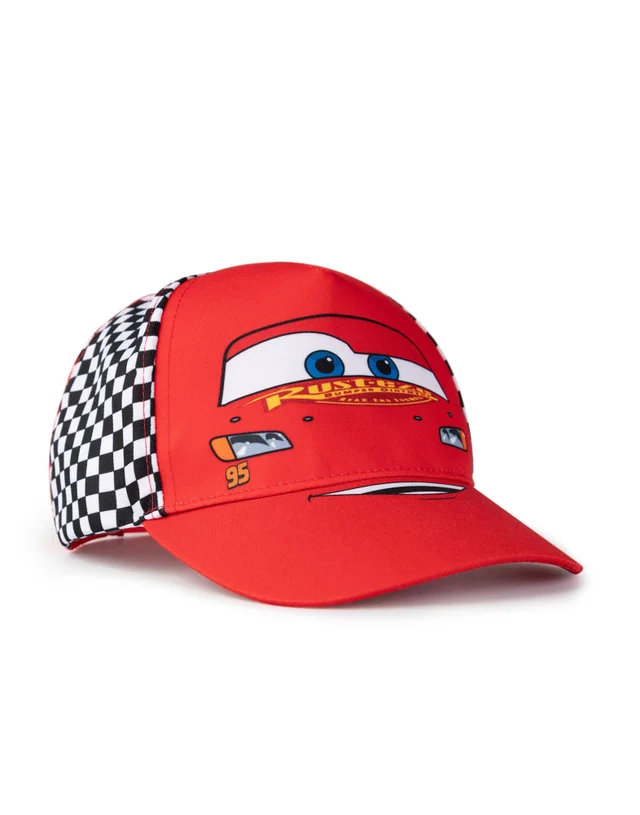 Vanilla Underground Disney Cars Boys Red Lightning Mcqueen Adjustable Curved Peak Cap (One Size)