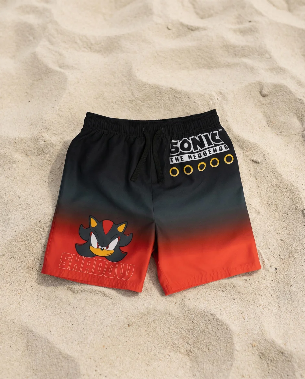 Vanilla Underground Sonic the Hedgehog Boys Red Shadow Swim Shorts (4-14 Years) - 7-8 Yrs Image 4