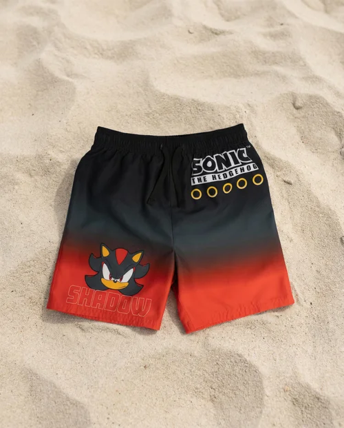 Vanilla Underground Sonic the Hedgehog Boys Red Shadow Swim Shorts (4-14 Years) - 7-8 Yrs Image 4