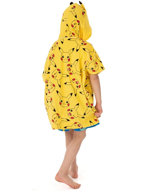 Vanilla Underground Pokemon Unisex Kids Yellow Poncho Towel (3-10 Years) - 7-10 Yrs Image 3