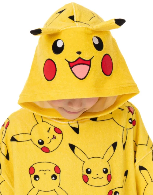 Vanilla Underground Pokemon Unisex Kids Yellow Poncho Towel (3-10 Years) - 7-10 Yrs Image 5
