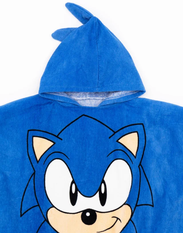 Vanilla Underground Sonic the Hedgehog Unisex Kids Blue Poncho Towel (One Size)
