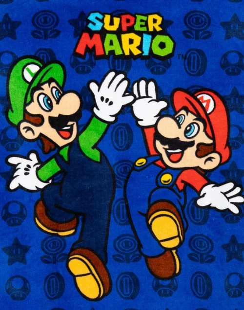 Vanilla Underground Nintendo Boys Multicoloured Character Placement Print Poncho Towel (One Size) - One Size Image 3