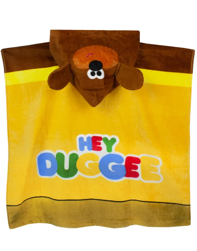 Vanilla Underground Hey Duggee Boys Yellow 3D Novelty Dress-Up Style Poncho Towel (One Size)