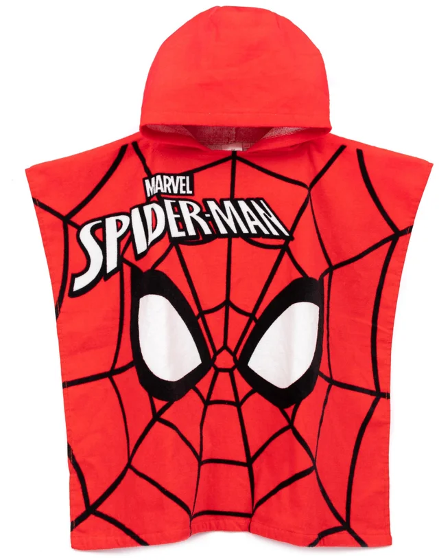 Vanilla Underground Marvel Boys Multicoloured Spider-Man Large Placement Graphic/Logo Poncho Towel (One Size)