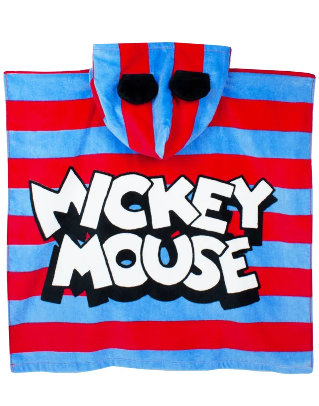 Vanilla Underground Disney Unisex Kids Red Mickey Mouse Poncho Towel (One Size)