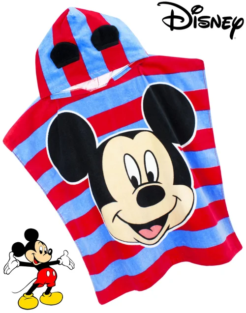 Vanilla Underground Disney Unisex Kids Red Mickey Mouse Poncho Towel (One Size) - One Size Image 5